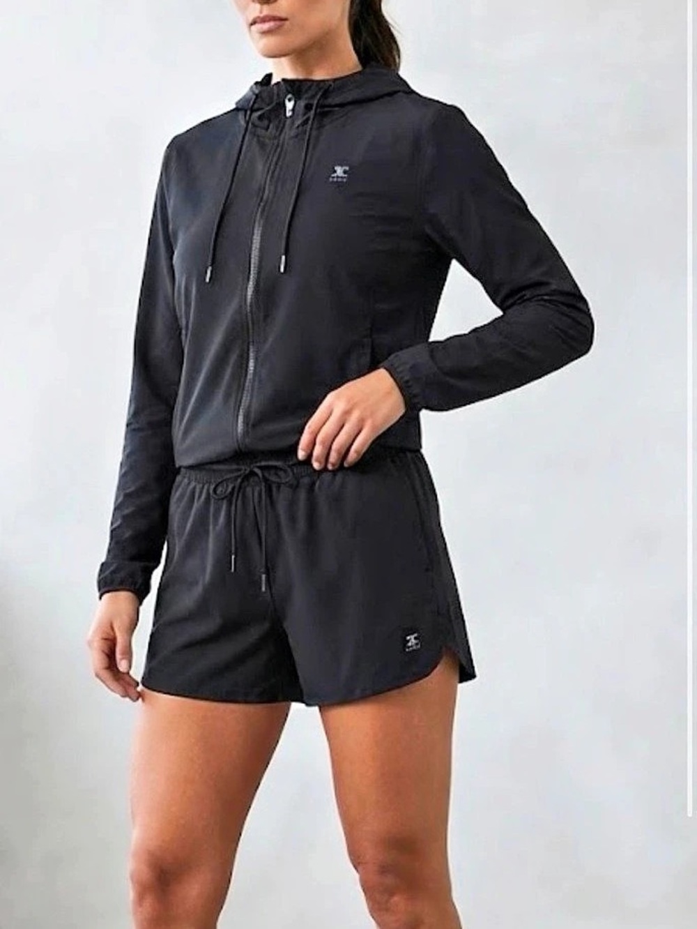Juicy Couture Black Track Jacket & Shorts Set Size XL NWT